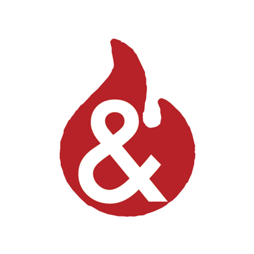 A red and white symbol with the letter e in it.