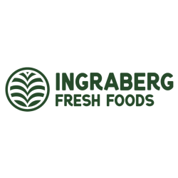 A green and white logo of ingraberg fresh foods.